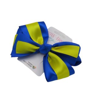 HAIR PIN BOW LRG R/Y TT