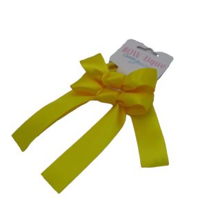 HAIR PIN BOW LONG TALE YEL