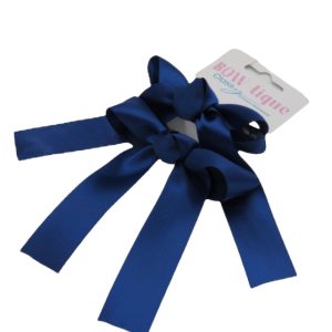 HAIR PIN BOW LONG TALE NAVY