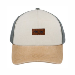 MOOT HOND CAP SMALL LEATHER CHARC/MUSTARD